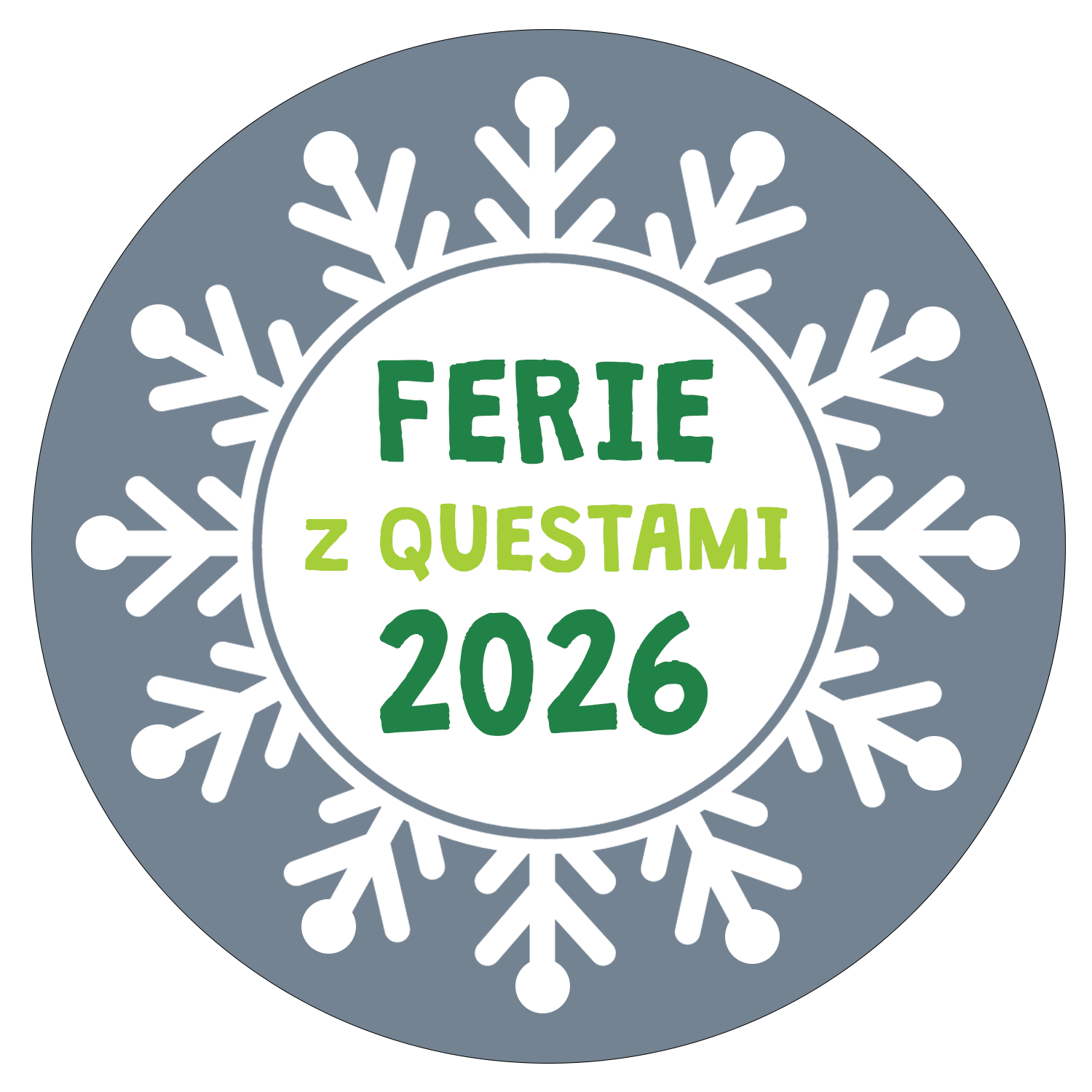 Odznaka srebrna Ferie z questami 2026