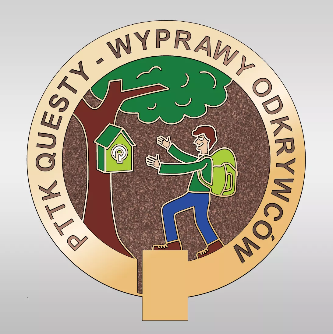 Duża brązowa odznaka PTTK Questy - Wyprawy Odkrywców