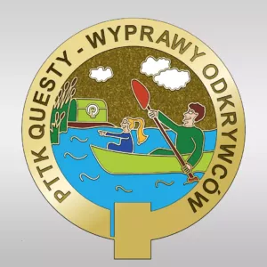 Duża złota odznaka PTTK Questy - Wyprawy Odkrywców