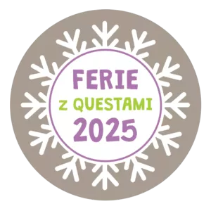 Odznaka srebrna "Ferie z questami 2025"