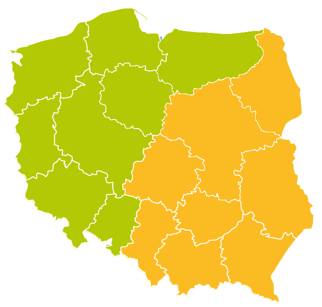 Mapa regionów - Fundacja Calamita i Fundacja Mapa Pasji
